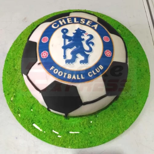 Chelsea Football Shape Cake