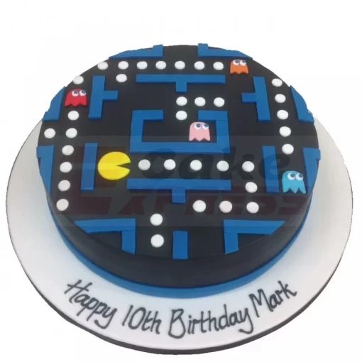 Arcade Pacman Game Fondant Cake