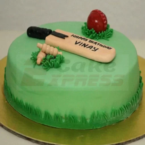 Cricket Bat Ball Theme Designer Cake