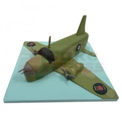 Green Airplane Fondant Cake