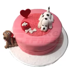 Doggy Theme Fondant Cake