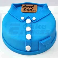 Blue Shirt Fondant Cake