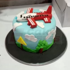 Airplane and Clouds Theme Cake