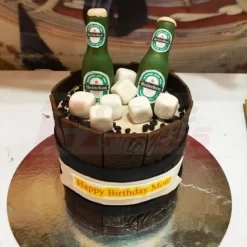 Beer Barrel Theme Cake