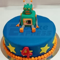 Robot Theme Fondant Cake