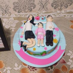 Happy Family Theme Fondant Cake