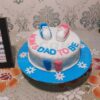 Mom and Dad to Be Fondant Cake