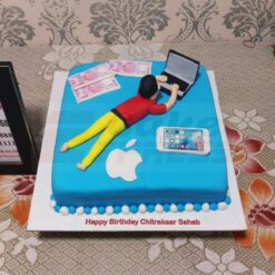 Tech Guy Theme Fondant Cake