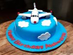 Cloud and Plane Theme Cake