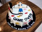 Game Over Bachelor Party Cake