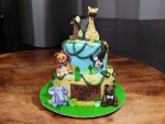 Jungle Safari First Birthday Cake